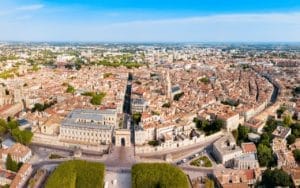 vue aérienne de la ville de Montpellier, Hérault, France