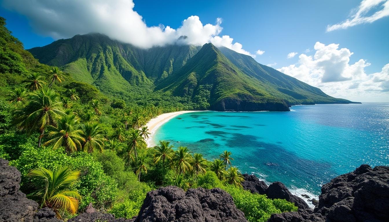 découvrez les samoa américaines, un archipel paradisiaque du pacifique sud, célèbre pour ses plages de rêve, sa culture riche et ses paysages naturels époustouflants. explorez la biodiversité unique et plongez dans l'accueil chaleureux des habitants. idéal pour les amateurs de nature et de culture.
